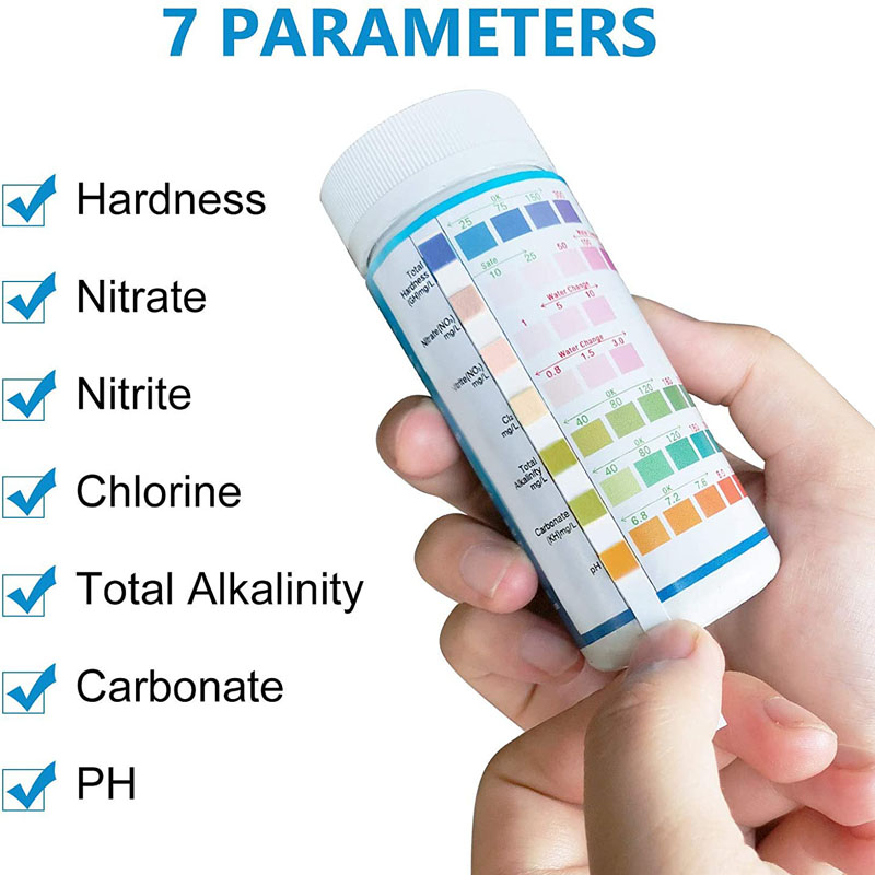 Marine Aquarium Test Kit - 7-IN-1 شرائط اختبار حوض السمك 100