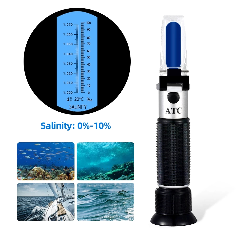 Refractometer Salinity - مقياس انكسار الملوحة 0-10% 1.000-1.070SG مقياس