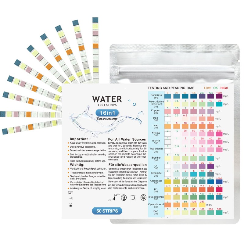 Marine Aquarium Test Kit - شرائط اختبار أحواض السمك للمياه العذبة،