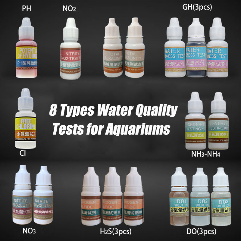 PH NH4 NO2 No3 GH CI H2S خزان  - مراجعة Marine Aquarium Test Kit وسعره