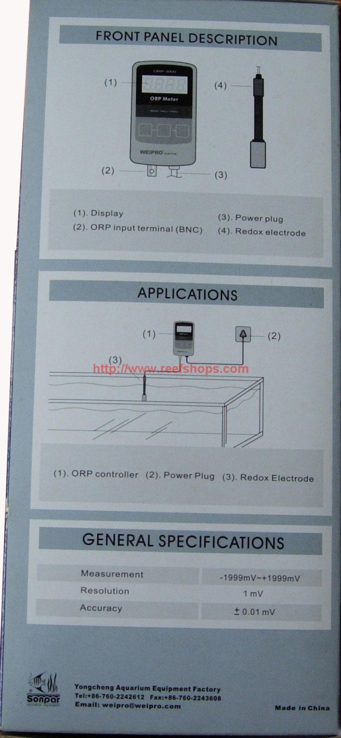 AQUARIUM ORP Meter WEIPRO ORP  - مراجعة Aquarium Marine Color وسعره