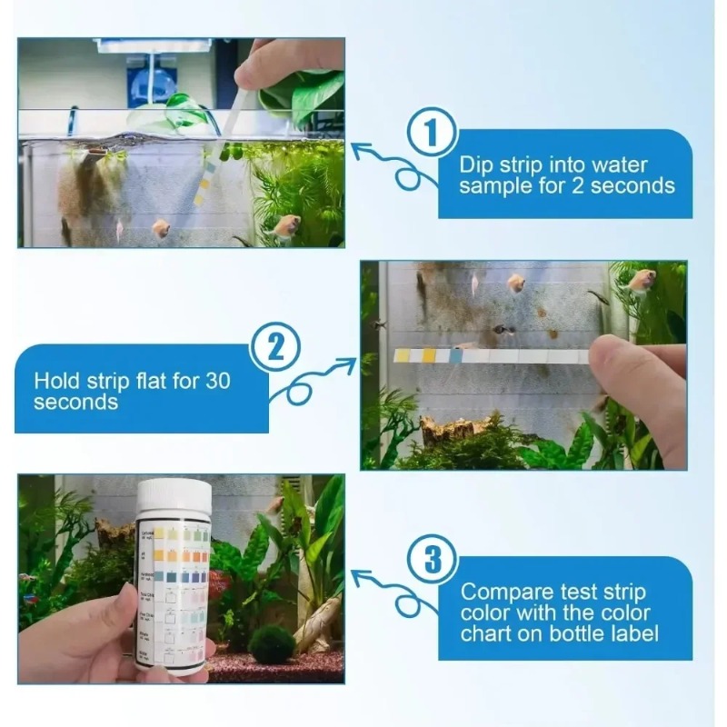 شرائط اختبار حوض السمك الأكثر  - مراجعة Marine Aquarium Test Kit وسعره
