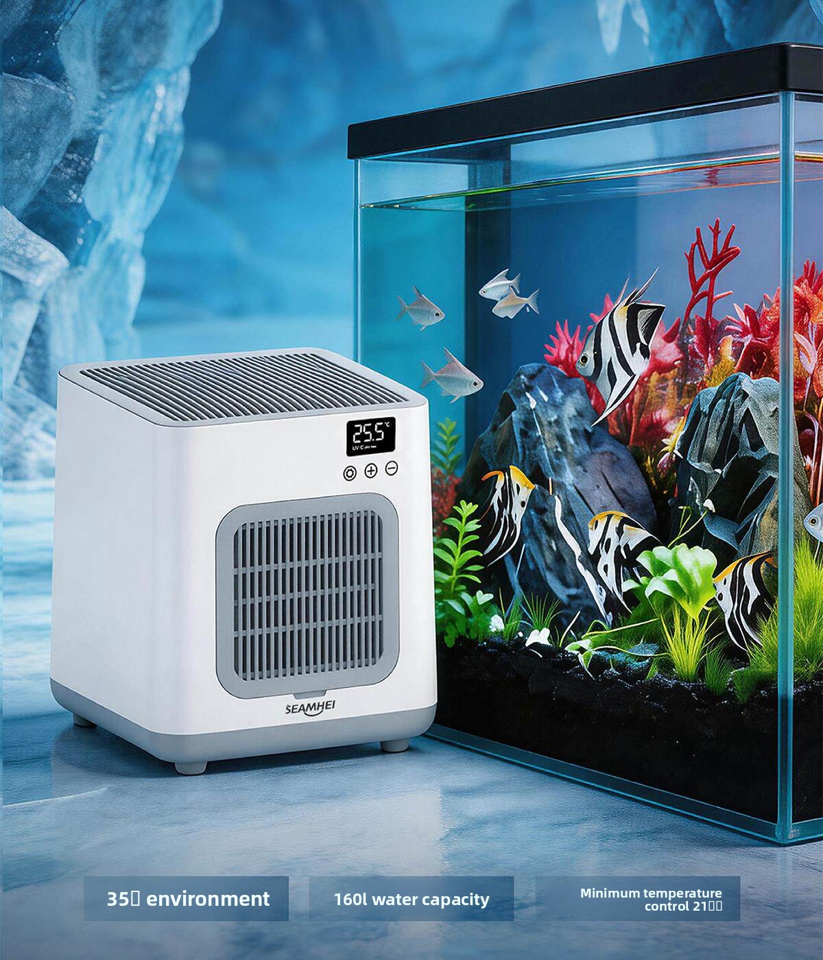 مبرد حوض أسماك ZL-150 صديق للب - مراجعة Marine Aquarium Temperature وسعره