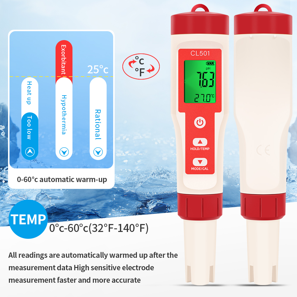 PH/CL2/H2/ORP/مقياس الحرارة كا - مراجعة Marine Aquarium Test Kit وسعره