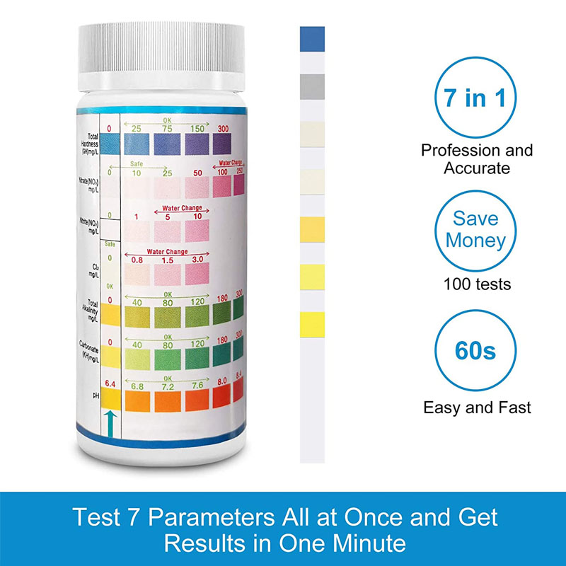 7-IN-1 شرائط اختبار حوض السمك  - مراجعة Marine Aquarium Test Kit وسعره