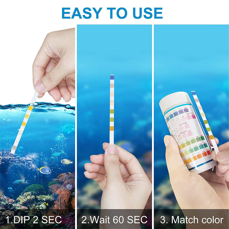 7-IN-1 شرائط اختبار حوض السمك  - مراجعة Marine Aquarium Test Kit وسعره
